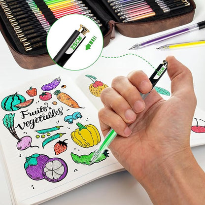 ZSCM Retractable Gel Pen For Adult Coloring, 100 Colors Large Capacity - Image 6