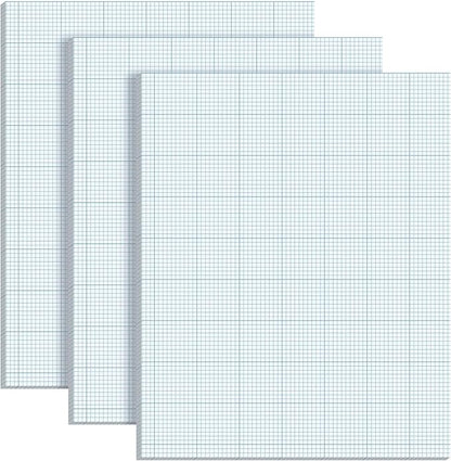 Ctosree 3 Pcs 8.5 x 11 Quadrille Pads 10 Squares Per Graph Paper Pad Back to by Ctosree