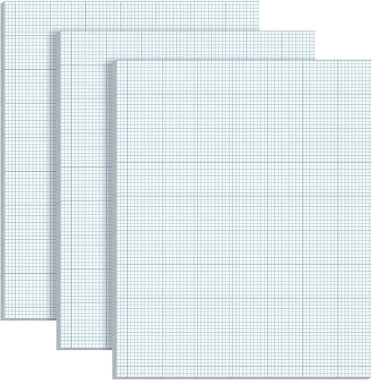 Ctosree 3 Pcs 8.5 x 11 Quadrille Pads 10 Squares Per Graph Paper Pad Back to by Ctosree