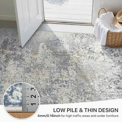 GENIMO Washable Area Rugs for Living Room, 8x10 Modern Non Slip Rugs, Low Pile - Image 6