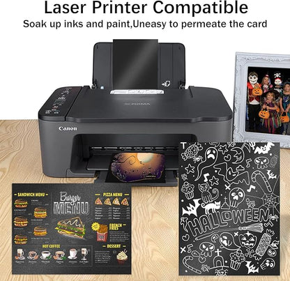 100 Sheets Black Shimmer Cardstock 8.5 x 11 Metallic Paper, Goefun 80lb - Image 4