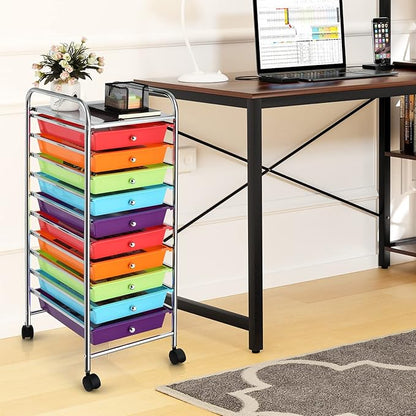 GLACER 10 Drawers Rolling Cart, Storage Cart - Image 2