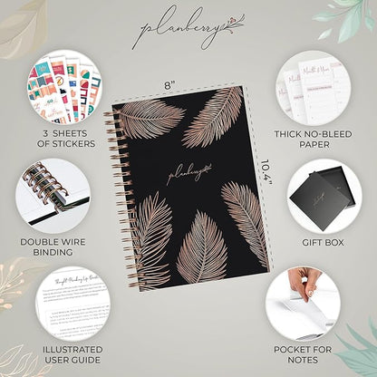 PLANBERRY Large Hourly Schedule Planner Premium – Undated Organizer - Image 2