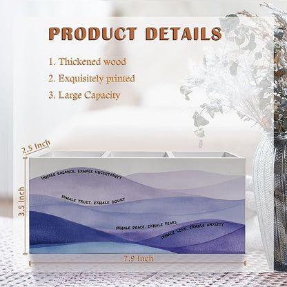 Exqcom Inhale Exhale Meditation Mental Health Pen Pencil Holder, Therapy Office - Image 6