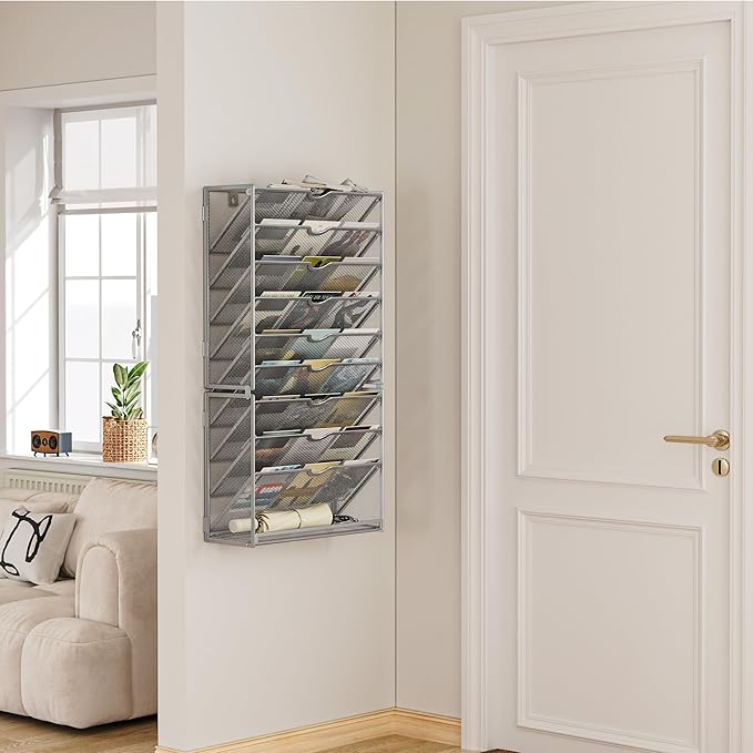 Lavatino 10-Tier Hanging Wall File Folders Organizer - Image 8