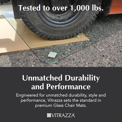 Vitrazza Glass Chair Mat 42” x 42” Superior ¼ Thick, Luminoso Low-Iron Ultra - Image 6