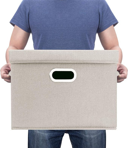 TYEERS Large Storage Bins with Lids, Collapsible, Fabric Storage Boxes - Image 6