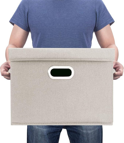 TYEERS Large Storage Bins with Lids, Collapsible, Fabric Storage Boxes - Image 6