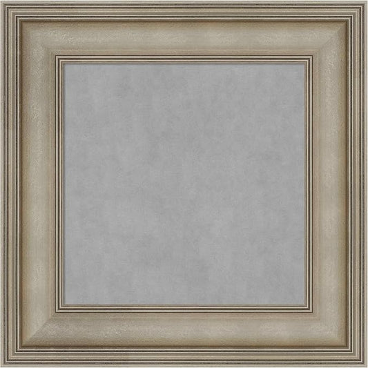 Amanti Art Silver Framed Magnetic Board 17x17 X-Small Vision Board by AmantiArt