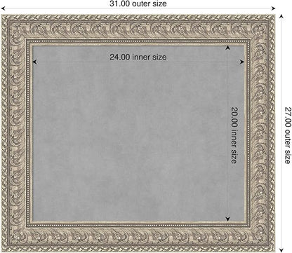 Amanti Art Silver Framed Magnetic Board 27x31 Medium Vision Board - Image 2