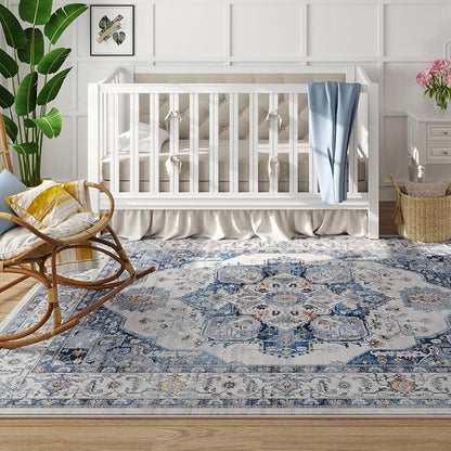 Rugcomf Vintage Medallion Living Room Rug 5'x7' - Image 5