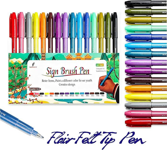 MAIKEDEPOT Sign Brush Pen, Felt Tip Pens Art Brush Marker, Journaling Pen Set by MAIKEDEPOT
