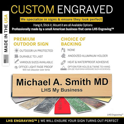 Custom Name Plate with Choice of Mounting - Image 2