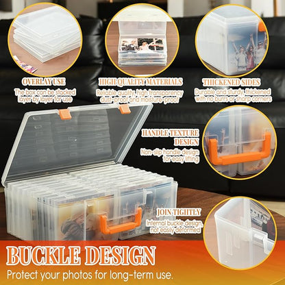 Photo Storage Box 5 x 7 Inches, 18 Inner Photo Cases - Image 3