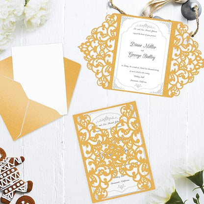 24 Sheets Gold Shimmer Cardstock 8.5 x 11 Metallic Paper, Goefun 80lb Card - Image 5
