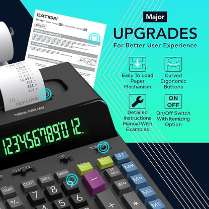 CATIGA 12 Digit Thermal Printing Calculator - Image 7
