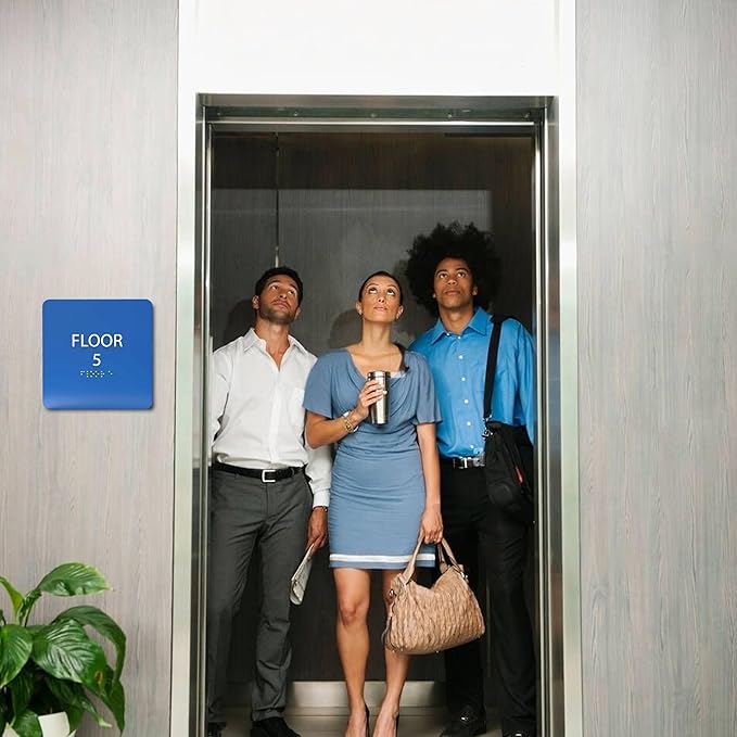 Modern Olive ADA Floor 5 Sign - Image 5