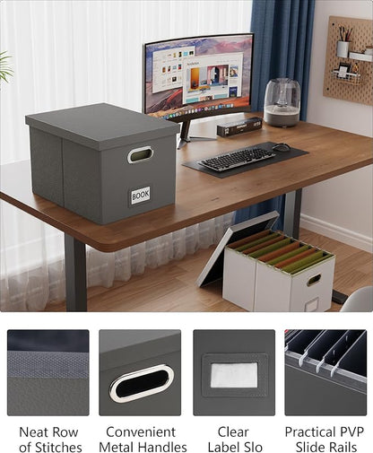 2 Pack File Storage Organizer, Portable File Box - Image 5