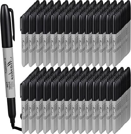 Thenshop 600 Pack Black Permanent Markers Bulk by Thenshop