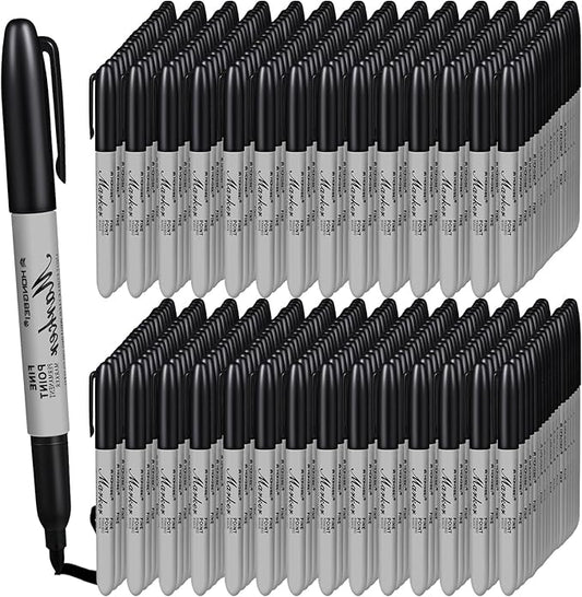 Thenshop 600 Pack Black Permanent Markers Bulk by Thenshop