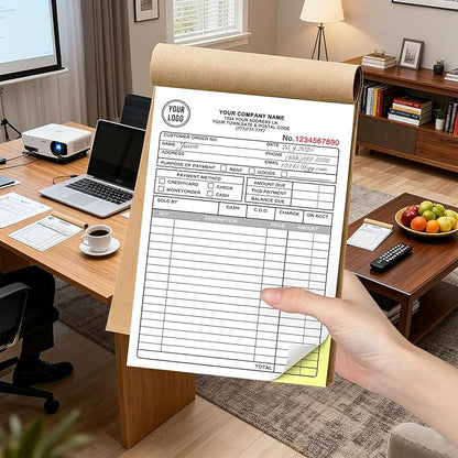 Custom 5.5" x 8.5" Invoice Book - Image 6
