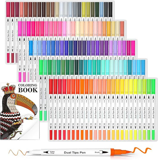 Lelix 120 Colors Dual Tips Brush Pens Art Markers by EnjoySilkyWritingwithLelix