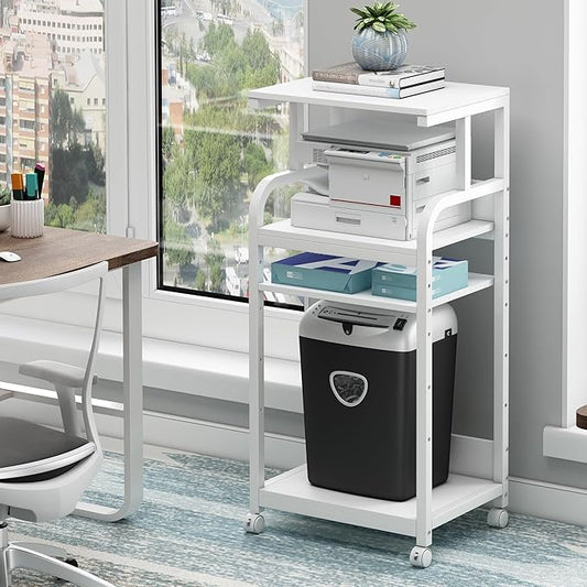 Fannova 4 Tier White Printer Stand Table by Fannova