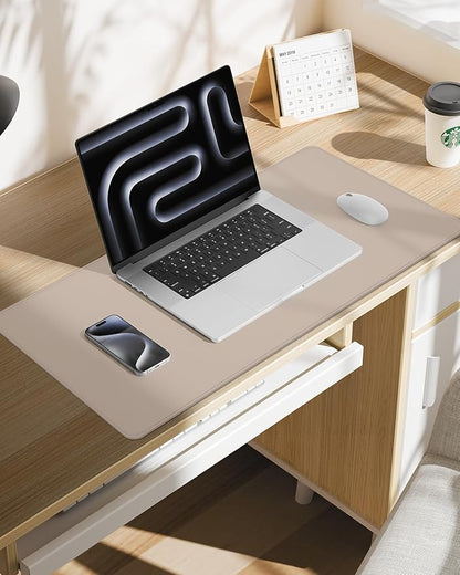Leather Desk Pad Protector, Mouse Pad, Office Desk Mat, Non-Slip PU Leather - Image 7