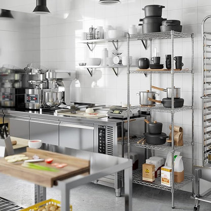 Regal Altair 21" Deep x 24" Wide x 74" Height Wire Shelving Kit | 5-Tier | NSF - Image 6