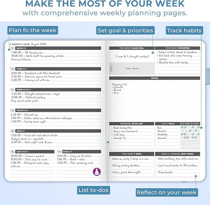 Clever Fox Planner Large – Undated Weekly & Monthly Planner - Image 6