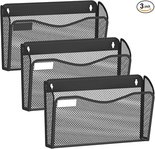 BOHDK Wall File Organizer, Mesh Hanging File Organizer, Home Office by BOHDK
