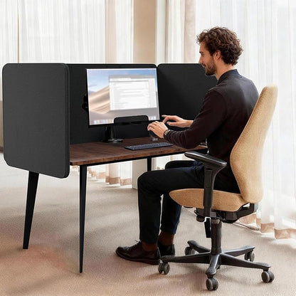 KERRAM Desk Privacy Panel 24 x 24 Inch, Sound Absorbing & Proof Desk Divider - Image 7