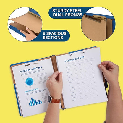 10 Blue Classification Folders - Image 4