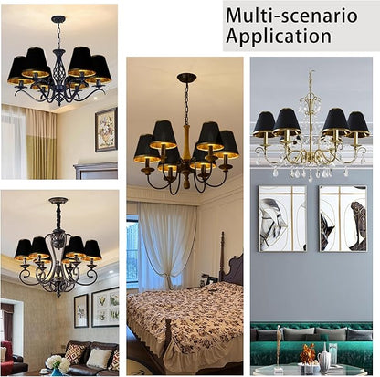 TAaMTYH small lamp shade chandelier shades set of 3，Fabric Lampshade - Image 6