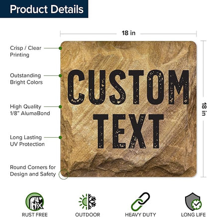 Custom Sign, Custom Street Sign, 11 Font Colors, 13 Font Styles, 4 Hole Options - Image 6