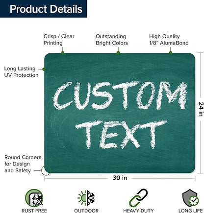 Custom Sign, Custom Street Sign, 11 Font Colors, 13 Font Styles, 4 Hole Options - Image 6