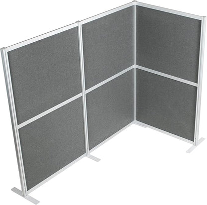 VIVO L-Shape Modular Corner Wall System, 3 Panels, Modern Professional Office by VIVO