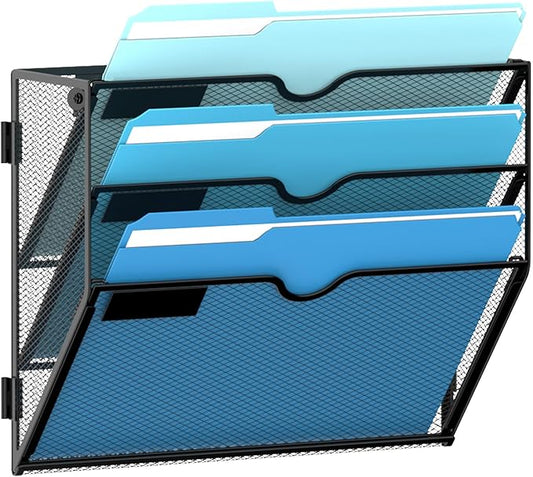 SUPEASY 3-Tier Wall File Holder Organizer by SUPEASY