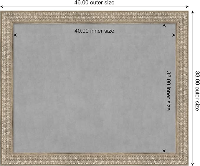 Amanti Art Silver Framed Magnetic Board 38x46 X-Large Vision Board - Image 4
