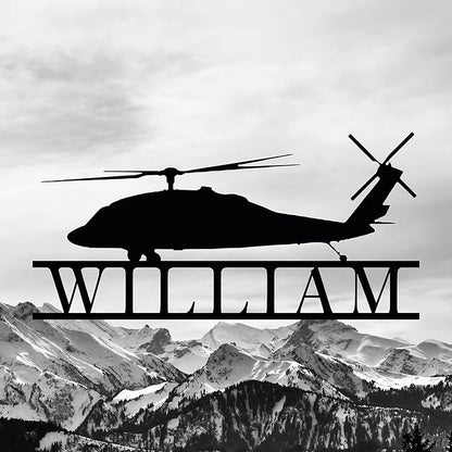 Personalized Metal Airplane Wall Art, Airplane Name Sign, Customized Pilot Name - Image 2