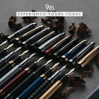 Wordsworth & Black Majesti Fountain Pen-, Luxury Case, 24K Gold Finish; 18K - Image 6