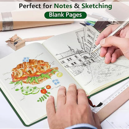 PERCUN Blank Journal Ntebook for Men & Women, 160 Pages Blank Journals for - Image 3