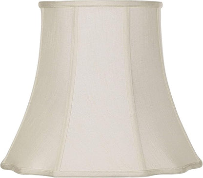 Creme Large Bell Cut Corner Lamp Shade 10" Top x 16" Bottom x 14" Slant x 13.5" by Springcrest
