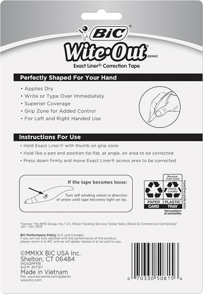 BIC Wite-Out Brand Exact Liner Correction Tape, 19.8 Feet, Clean and Easy to - Image 2