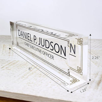 Custom Acrylic Name Plate Personalize Desk Plaque - Image 4