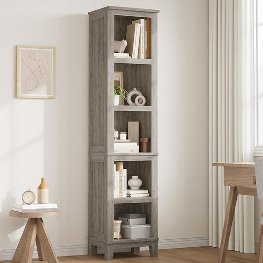 IDEALHOUSE 71" Farmhouse Bookshelf w/Adjustable Shelves & 31.5 in Whidth by IDEALHOUSE