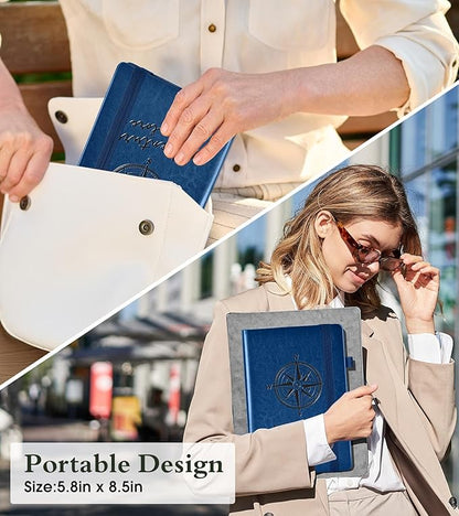 PAIBAS Lined Journal Notebook for Women Men, 160 Pages, A5 Hardcover Vintage - Image 7