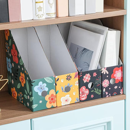 PerKoop 6 Pcs Magazine File Holder Foldable Decorative Cardboard File Folders 6 - Image 3