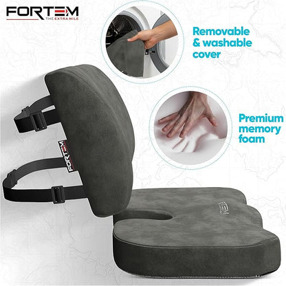 FORTEM Seat Cushion, Office Chair Cushion, Lumbar Support Pillow - Image 3