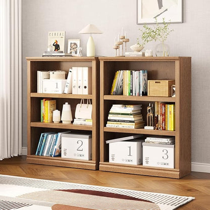 Bevfint 43 in Tall Bookcase, 3-Tier Bookshelf Open Storage, 33 inch Wide Floor - Image 3